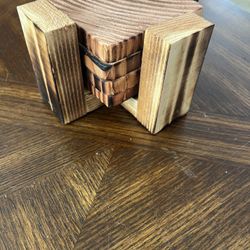 Wood Coasters And Holder 
