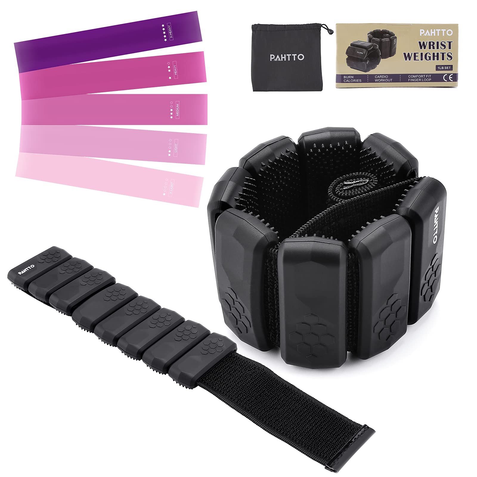 Wrist Weights- Set of 2 (0.5lb Each), Adjustable Wearable Wrist & Ankle Weights Bangles Set for Women and Men Workout, Yoga, Walking, Dance, Pilates,