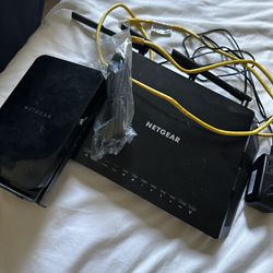 Netgear router and modem set