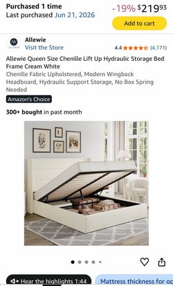 Queen bed frame with storage