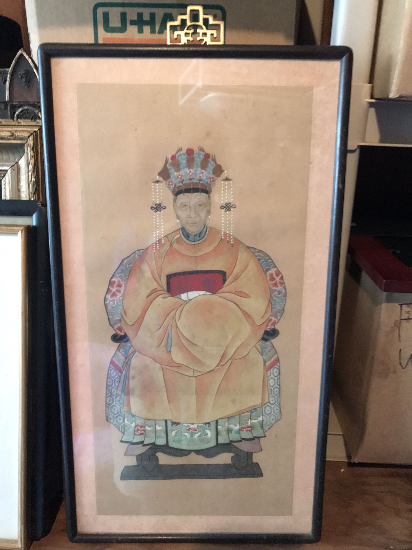 Oriental picture framed