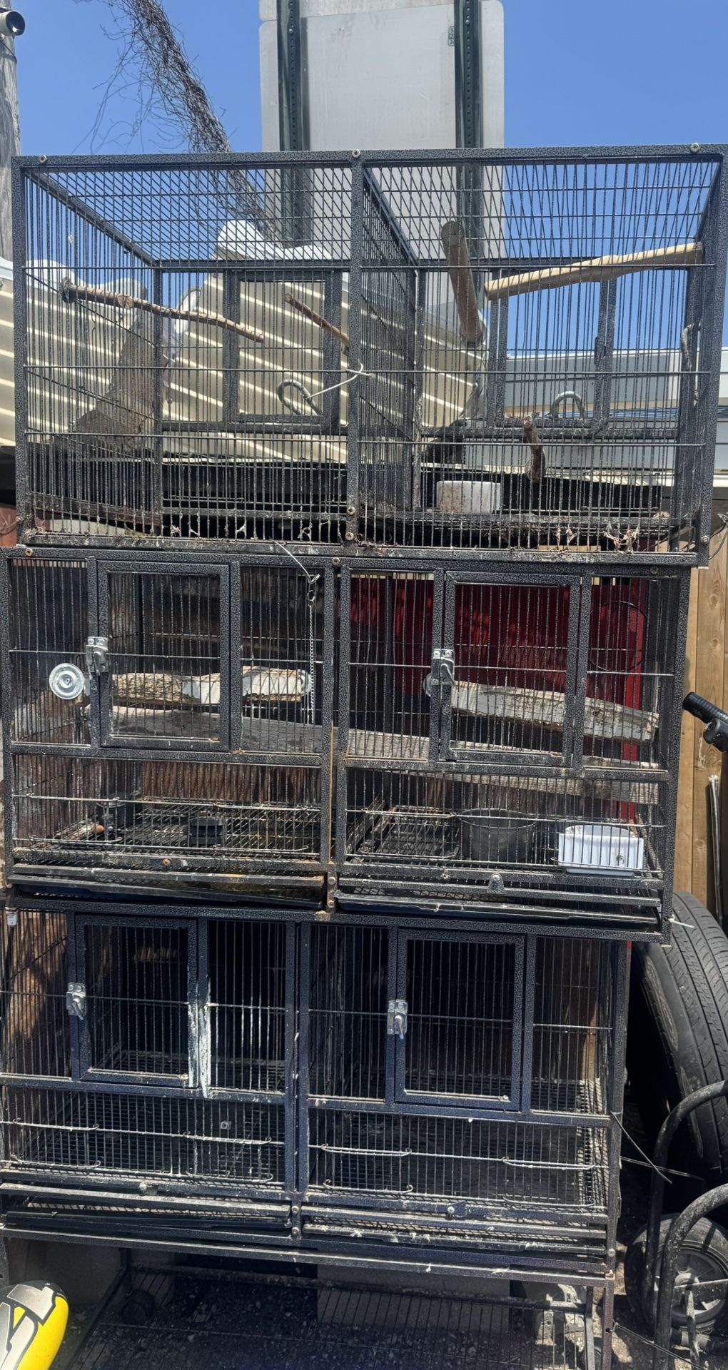 Triple Stack Bird Cage