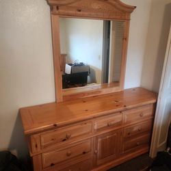 Complete Dresser With Mirror/Bedframe And Box Spring
