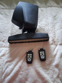 Rear view mirrow with rain sensor and camera and 2 key fobs for 2019 ford fusion hybrid