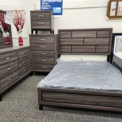 Akerson Gray Panel Bedroom Set, Dresser,Mirror, NightStand, Bed, Chest/ Mattress Sold Separately 