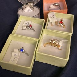 STERLING SILVER RING SIZES 4 Threw 10 