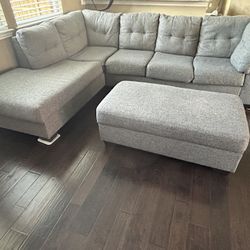 Sofa (modular) + Ottoman With Storage 