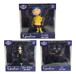 Coraline Collectible Figures. Complete Set of 3.