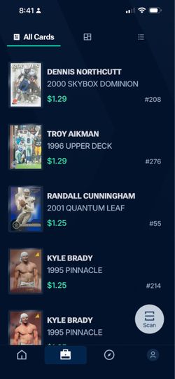 Hundreds of Football trading cards