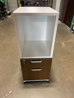 Steelcase file cabinet with storage