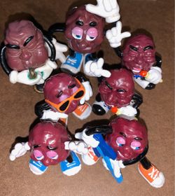 Vintage California Raisins Figurines Lot Of 7