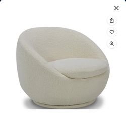 Better Homes & Gardens Mira Swivel Chair, Cream