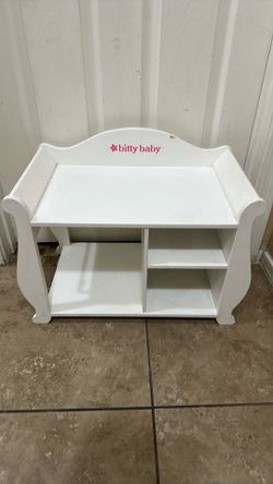 Bitty Baby doll White Sleigh Changing Table Bed