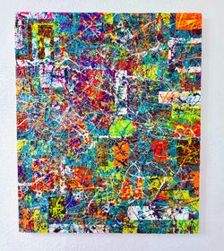 Colorful artwork/ Canvas original signed Paintings