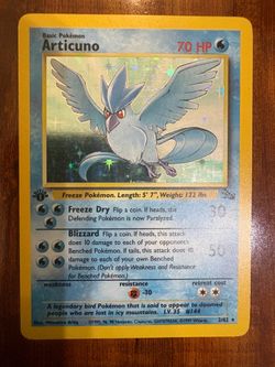 Pokemon Articuno 1st Edition 2/62 Fossil Holo Rare MP/HP🧊