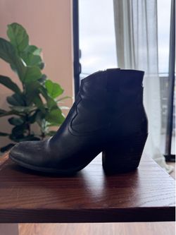 Black leather boots