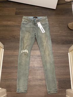 P001 dirty wax purple jeans