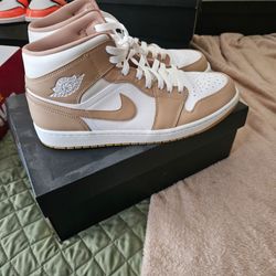 Jordan 1 mens 13 hemp/white