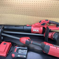 SKIL PWRCORE40 40V Brushless  Battery String Trimmer & Leaf Blower (Battery & Charger included) 