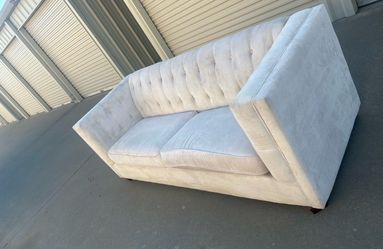 Tan colored sofa