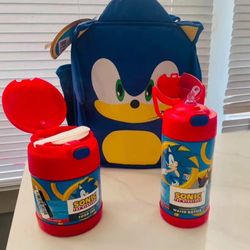 Sonic Set Lunch bag, Water Bottle & Jar