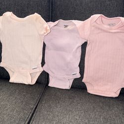 3 newborn baby bodysuits (newborn) - set girl baby clothes"