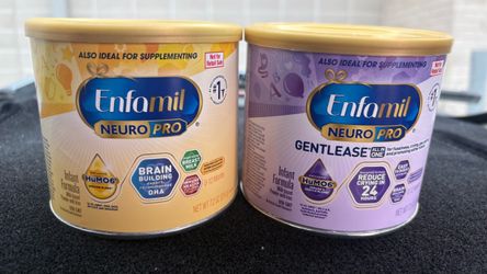 Lot of Enfamil NeuroPro Gentlease Brain Building Powder 7.2 oz Exp Oct 2027