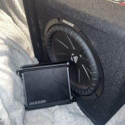 Upgrade Your Car Audio: Used Kicker Subwoofer & Amplifier System Deep Bass!