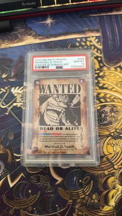 One Piece PSA 10 Blackbeard wanted poster