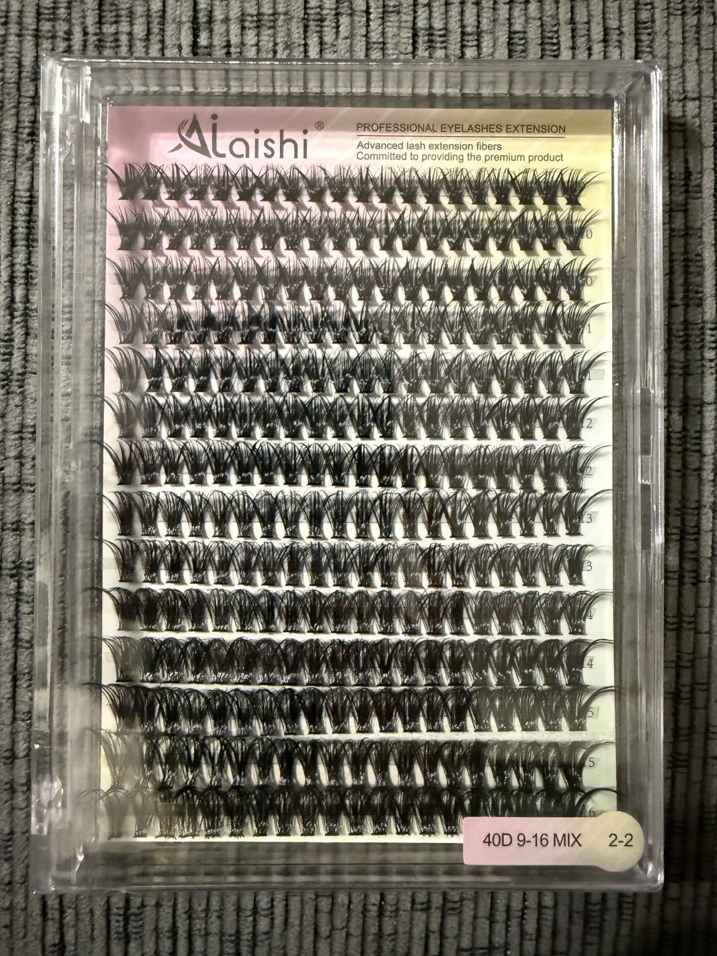 Ailaishi Professional Eyelash Extensions 40D 9-16 Mix 2-2