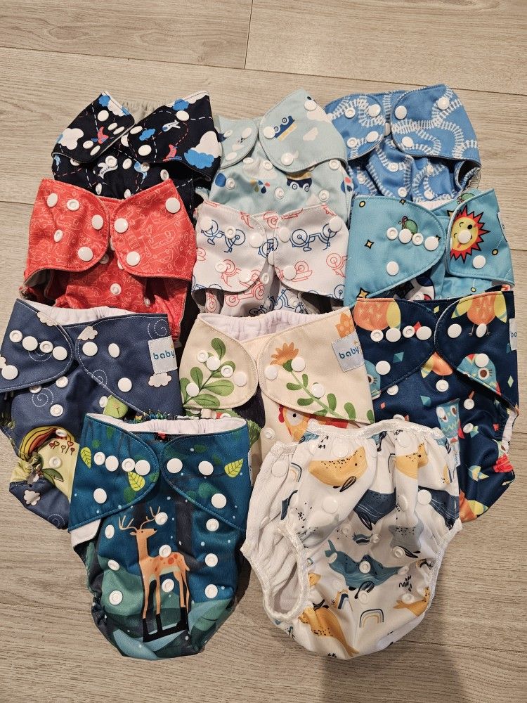 Reusable Cloth Dipars -- Basically Brand New!