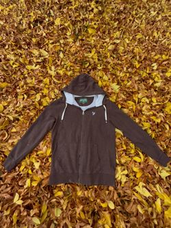American Eagle Zip Up Hoodie Brown size medium