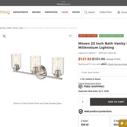 Moven22inchBath Vanity Lighting 4sets