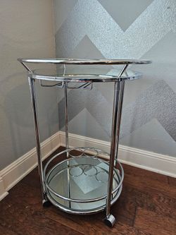 ZGallerie round bar cart