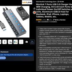 Wavlink USB hub/charger in one