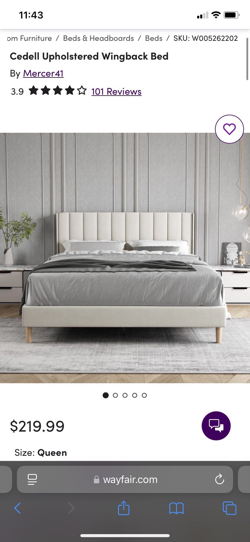 Queen Bed Frame+ Mattress