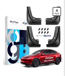 2025-2026 New Tesla Model Y Juniper Accessories Mud Flaps No Drilling (Set of 4)