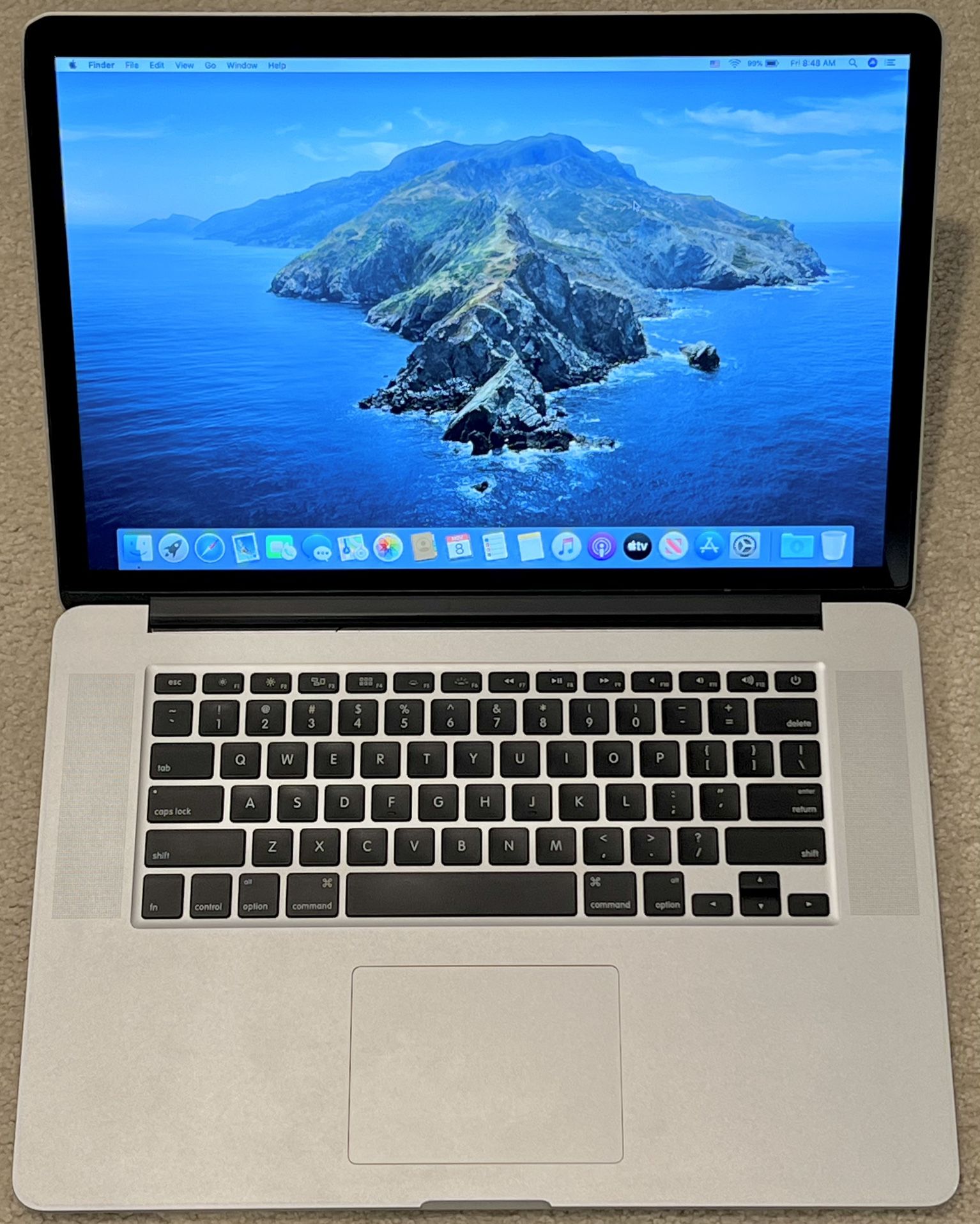 Apple MacBook Pro 15.6” (A1398 Retina Mid-2012) QuadCore i7-3720QM 2.6GHz 8GB 512GB SSD Catalina