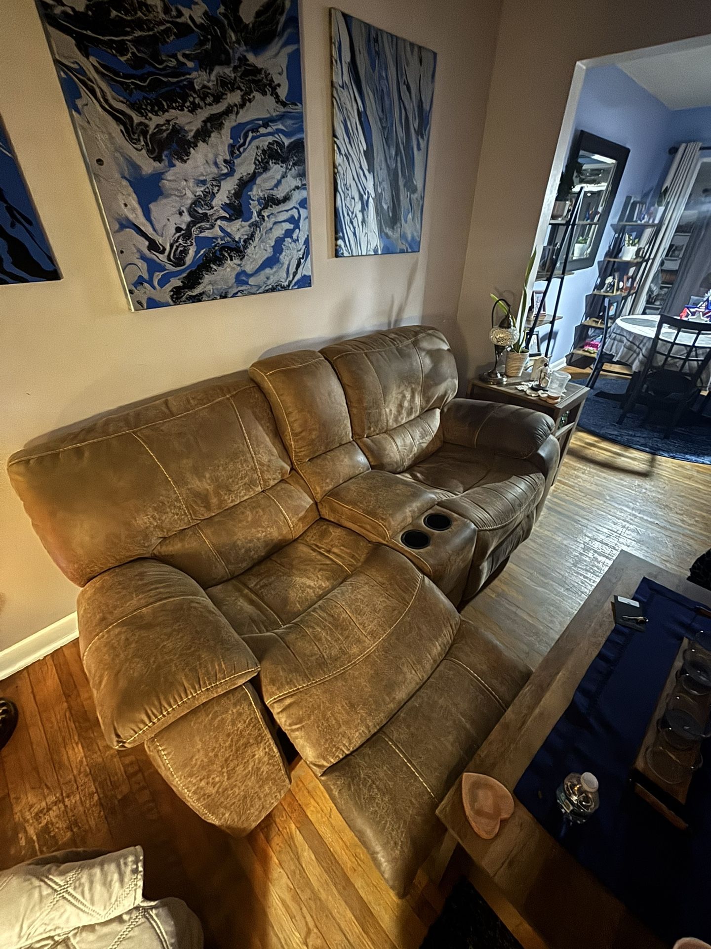 Leather Love Seat Recliner