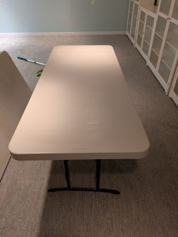 6 Foot Long Folding Table In Great Condition.