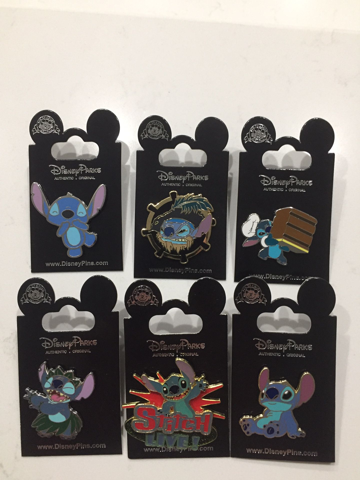6 Disney Stitch tradable pins