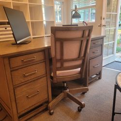 Dark Oak Computer Desk With Chair from Seldens