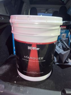 BEHR MARQUEE 5 gal. Ultra Pure White Flat Exterior Paint & Primer
