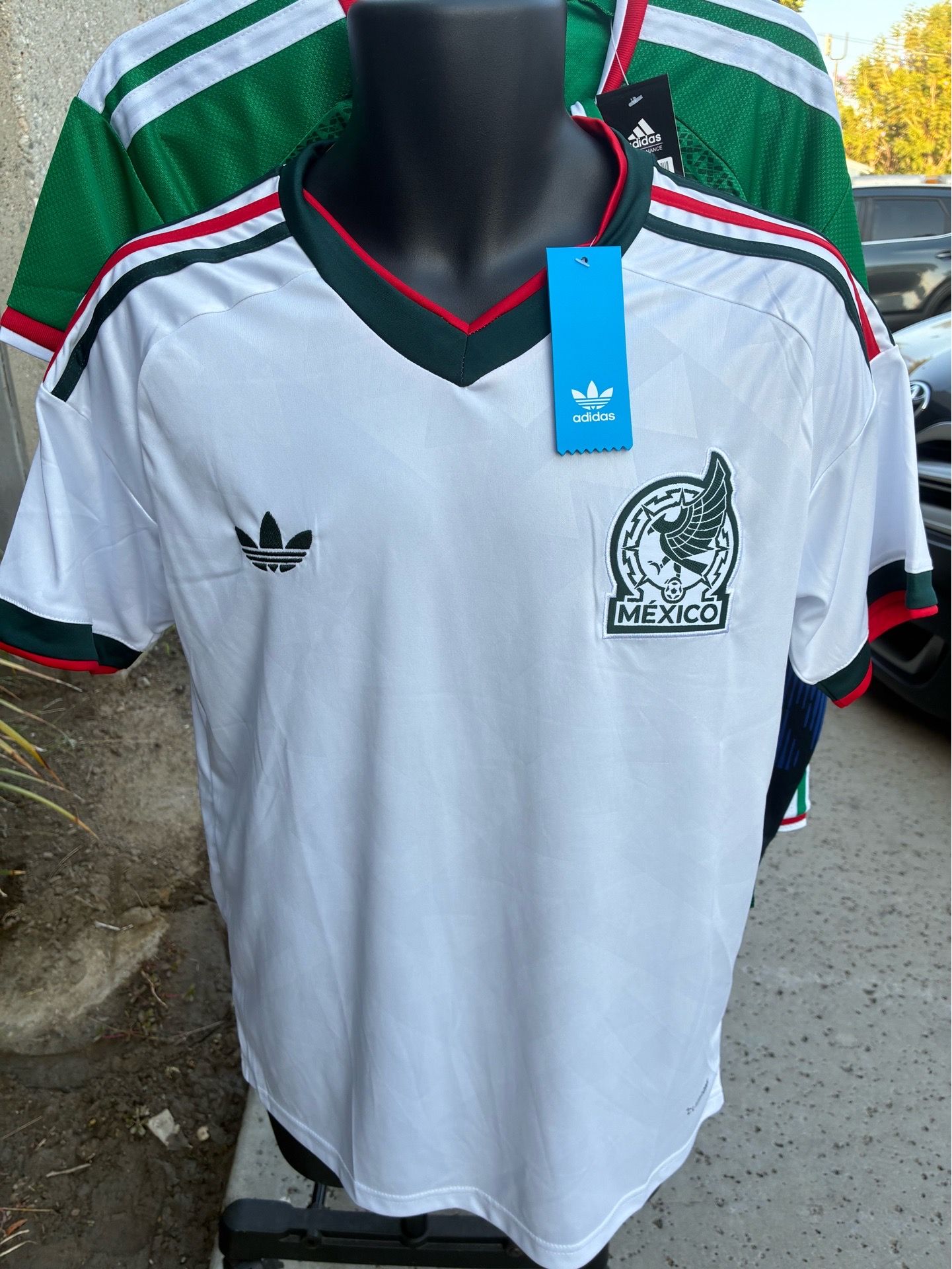 Mexico Soccer Futbol Jersey World cup Mundial Away White Blanca (SMALL)