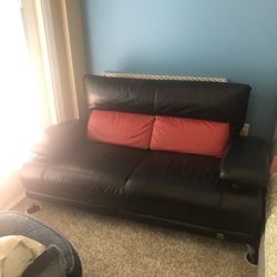 Leather Loveseat  Customize For Short People 