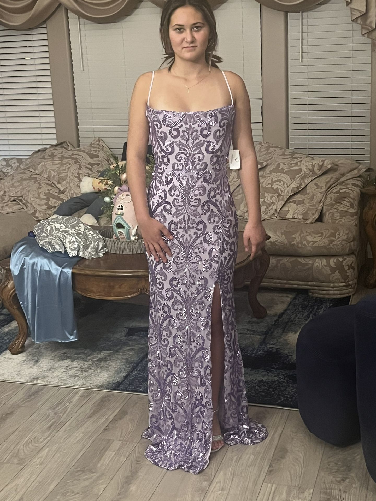 Purple Form Fitting Prom Dress Size S - Never Worn With Tags