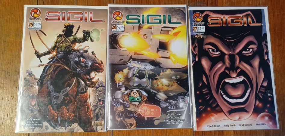 SIGI L Comic Book Issue 25 26 And 27 Crossgen 3 Comic Lot solider Space