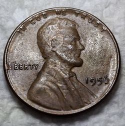 1956 Wheat Cent Error "L" on Rim