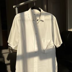 Y-3 Overside Zipper Short Sleeve button down
