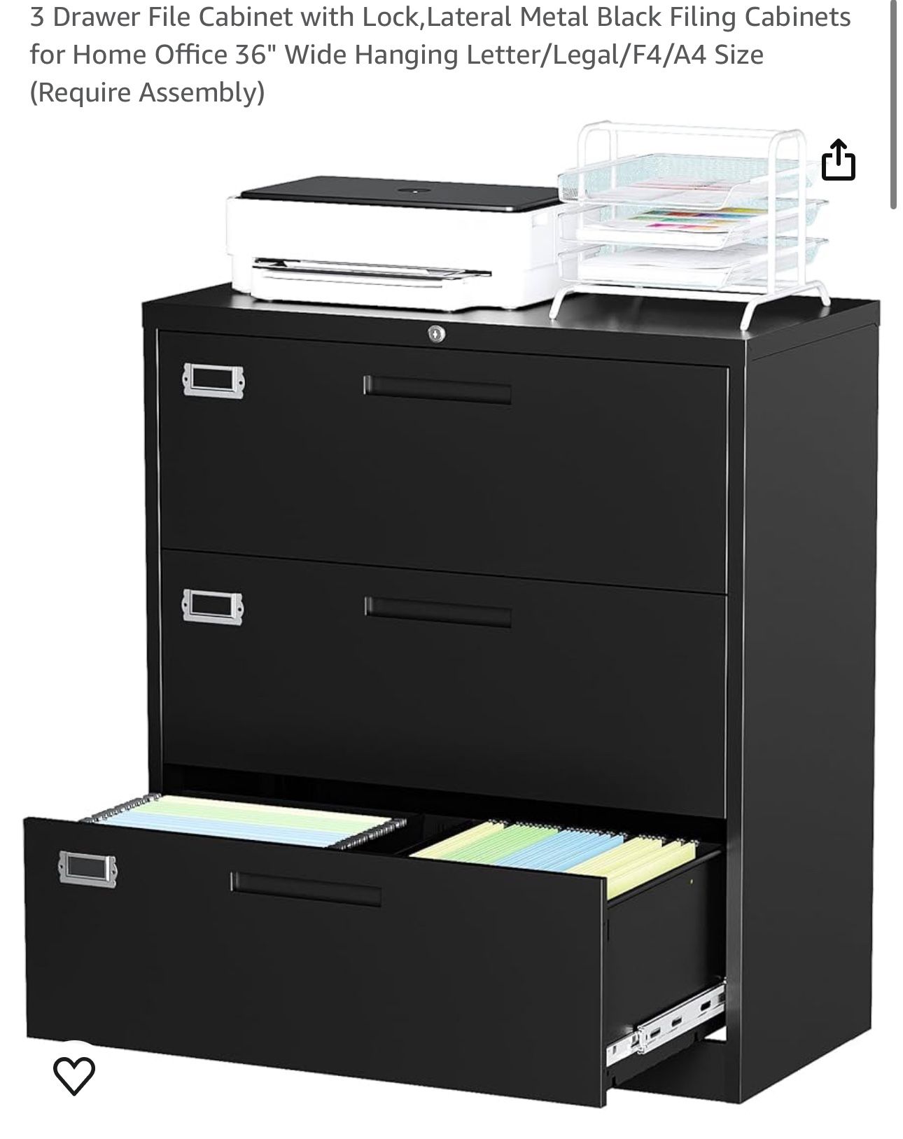 Latetal Metal File Cabinet